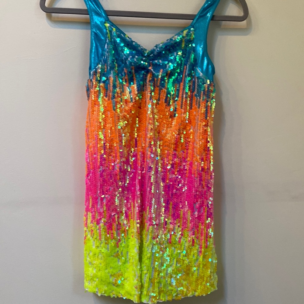 Dance costume - colorful and full of sequins!